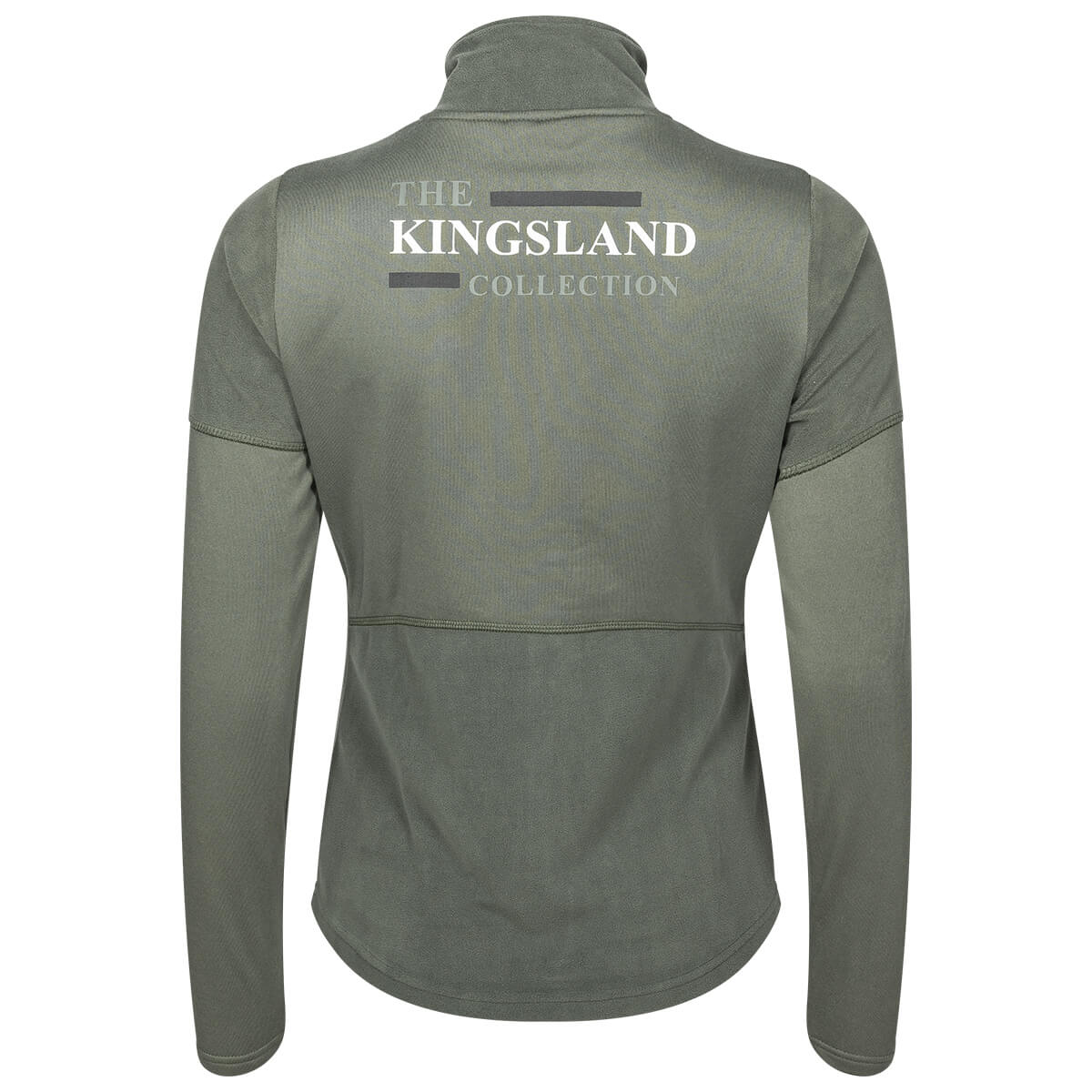 01 Kingsland Birdie mikrofleece jakke i farven green castor